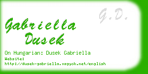 gabriella dusek business card